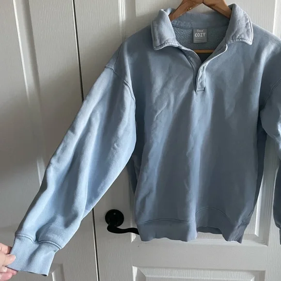 Tna Blue Cozy Fleece Pullover - Picture 2 of 6